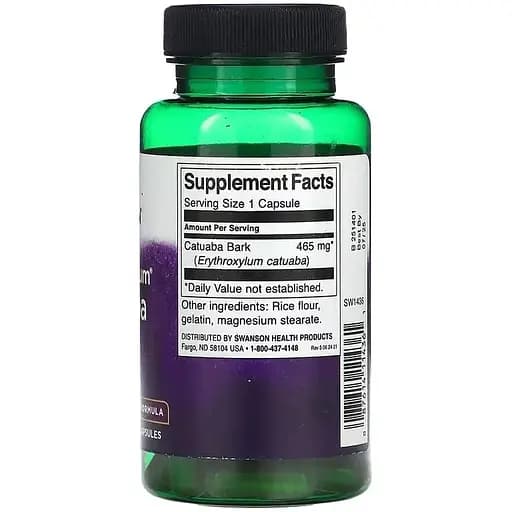 Афродизіак Кора катуаби Swanson Full Spectrum Catuaba Bark 465 мг 60 капсул (2023-10-2733) - фото 2