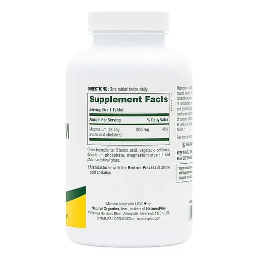 Магний Natures Plus Magnesium 200 mg, 180 таблеток - фото 2