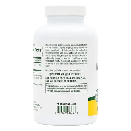 Магний Natures Plus Magnesium 200 mg, 180 таблеток - фото 3
