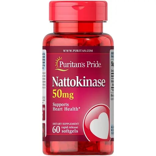 Натуральная добавка Puritan's Pride Nattokinase 50 mg 60 капсул - фото 1