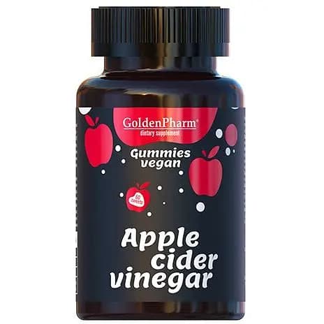 Натуральна добавка Golden Pharm Apple Cider Vinegar, 60 желейок - фото 1