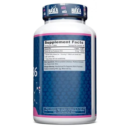 Витамины и минералы Haya Labs Vitamin B6 25 мг 90 таблеток - фото 2