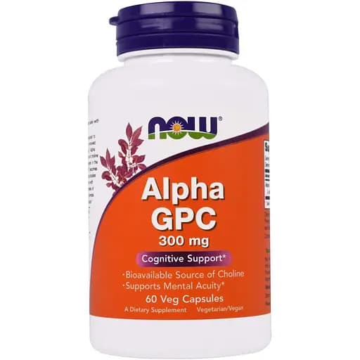 Альфа гліцерофосфохолін Now Foods Alpha GPC 300 мг 60 капсул - фото 1