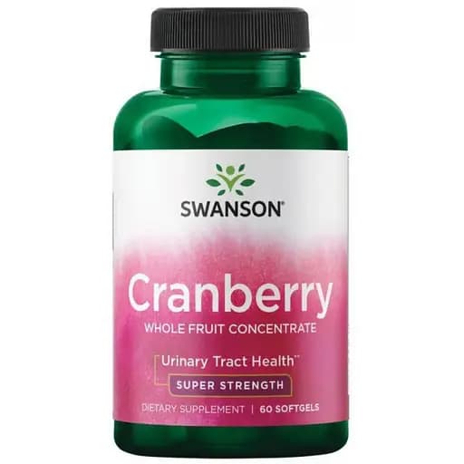 Концентрат цельных фруктов клюквы Swanson Cranberry Whole Fruit Concentrate Super Strength 420 мг 60 капсул (2023-10-2732) - фото 1