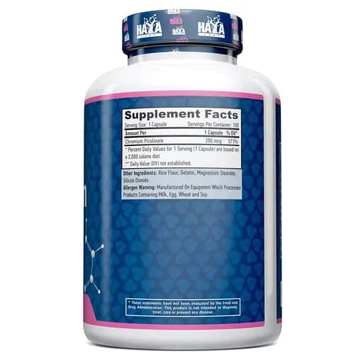 Вітаміни та мінерали Haya Labs Chromium Picolinate 200 mg, 100 капсул - фото 2