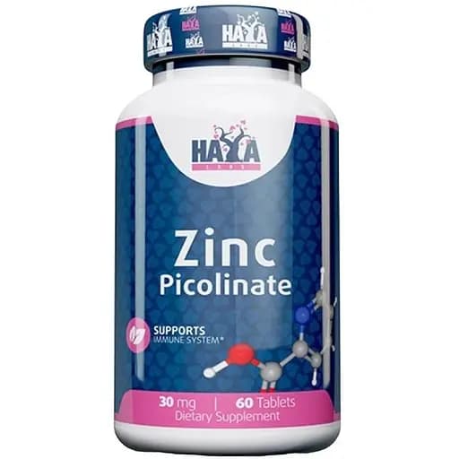 Цинк Пиколинат Haya Labs Zinc Picolinate 30 мг 60 таблеток - фото 1