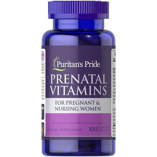 Витамины и минералы Puritan's Pride Prenatal Vitamins, 100 каплет - фото 1