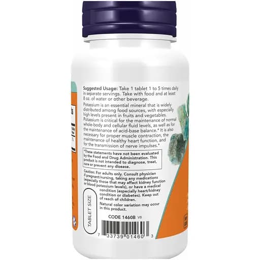 Глюконат калію Now Foods Potassium Gluconate 99 мг 100 таблеток - фото 3