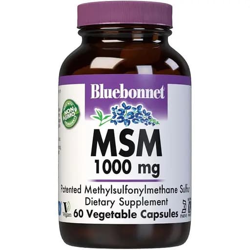 Препарат для суставов и связок Bluebonnet Nutrition MSM 1000 mg, 60 вегакапсул - фото 1
