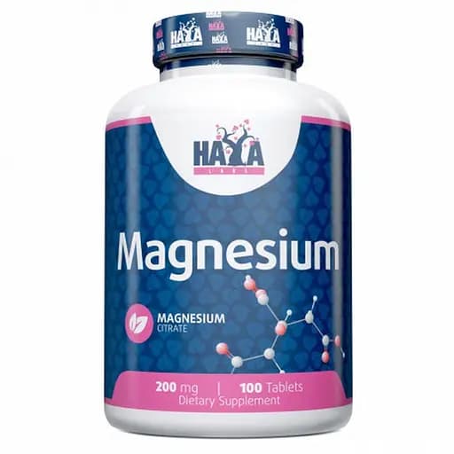 Витамины и минералы Haya Labs Magnesium Citrate 200 мг 100 таблеток - фото 1