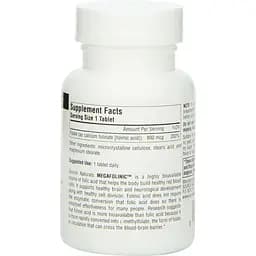 Біоактивна форма фолієвої кислоти Source Naturals MegaFolinic вітамін В9 800 мкг 60 таблеток - мініатюра 2