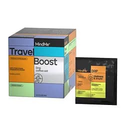 Мікс набір 5 видів дріп-кави з функціональними інгредієнтами MindeMe Travel Boost