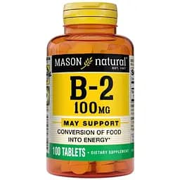 Вітамін B2 Mason Natural 100 мг 100 таблеток