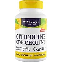 Цитиколін Healthy Origins Cognizin 250 мг 60 вегетаріанських капсул