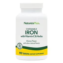 Вітаміни та мінерали NaturesPlus Chewable Iron 90 таблеток