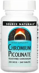 Витамины и минералы Source Naturals Chromium Picolinate, 240 таблеток