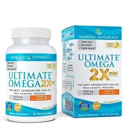Жирні кислоти Nordic Naturals Ultimate Omega 2X with Vitamin D3 60 міні капсул