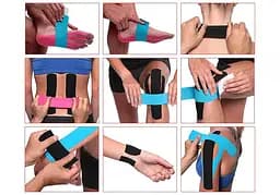 Кінезіологічний тейп EasyFit Kinesio чорний - мініатюра 4