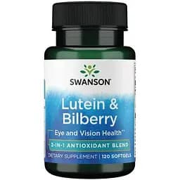 Лютеїн та чорниця Swanson Lutein & Bilberry 120 м'яких капсул - мініатюра 1