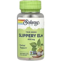 Кора червоного в’язу Solaray Slippery Elm Bark 400 мг 100 веганських капсул - мініатюра 1