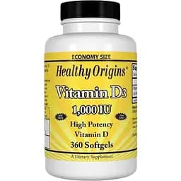 Вітаміни та мінерали Healthy Origins Vitamin D3 1000 IU, 360 капсул