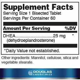 ДГЕА Douglas Laboratories мікронізований DHEA 25 мг 60 таблетки - мініатюра 2