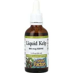Водоросли Natural Factors Liquid Kel в каплях 800 мкг 50 мл