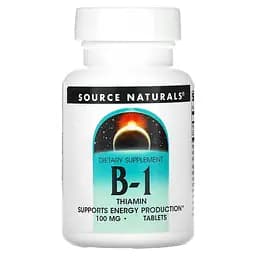Вітаміни та мінерали Source Naturals Vitamin B1 Thiamin 100 mg 100 таблеток