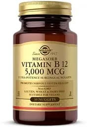 Витамины и минералы Solgar Megasorb Vitamin B12 5000 mcg, 30 таблеток