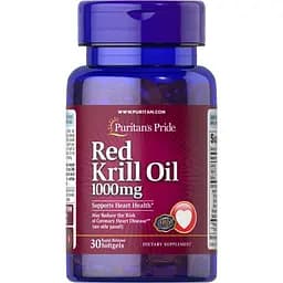 Жирные кислоты Puritan's Pride Red Krill Oil 1000 мг 30 капсул