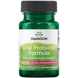 Пробіотик Swanson Oral Probiotic Formula 3 billion Cfu 30 таблеток Natural Strawberry - мініатюра 1
