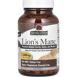 Їжовик гребінчастий Nature's Answer Lion's Mane 1500 мг 90 вегетаріанських капсул