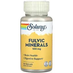 Дієтична добавка Solaray Fulvic Minerals 100 мг 30 вегетаріанських капсул