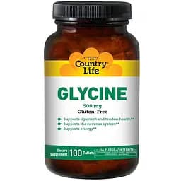 Гліцин Country Life Glycine 500 мг 100 таблеток