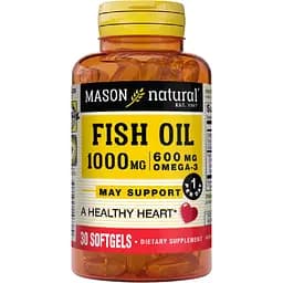 Рыбий жир и омега-3 Mason Natural 1000/600 мг 30 гелевых капсул
