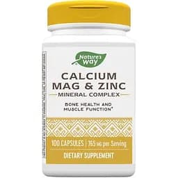 Витамины и минералы Nature's Way Calcium Mag & Zinc 100 капсул