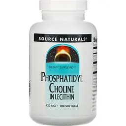 Фосфатидилхолин в лецитине Source Naturals Phosphatidyl Choline 420 мг 180 капсул