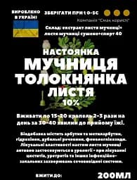 Настоянка на листі мучниці толокнянки 200 мл - мініатюра 3