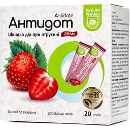 Антидот гель Baum Pharm зі смаком полуниці 20 стіків