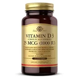 Вітаміни та мінерали Solgar Vitamin D3 25 mcg, 250 капсул - мініатюра 1