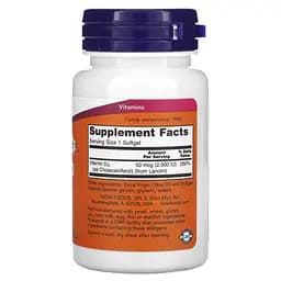 Вітаміни та мінерали NOW Vitamin D3 2000 IU, 240 капсул - мініатюра 2
