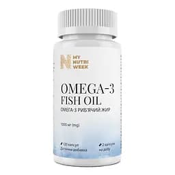 Омега-3 риб'ячий жир Omega-3 Fish Oil My Nutri Week 120 капсул