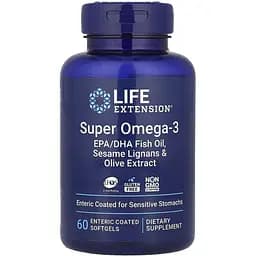 Жирні кислоти Life Extension Super Omega-3 Enteric Coated 60 капсул