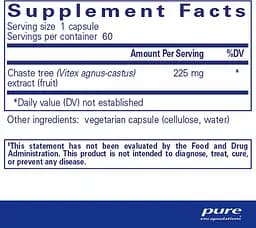 Вітекс священний Pure Encapsulations Chaste Tree (Vitex) 60 капсул - мініатюра 2