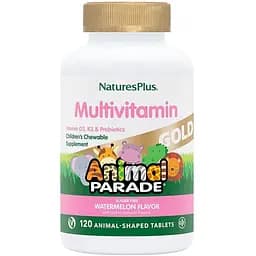 Витамины и минералы Natures Plus Animal Parade Gold 120 жевательных таблеток Арбуз