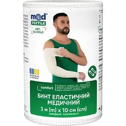 Бинт еластичний MedTextile середньої розтяжності 3 м х 10 см