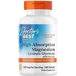 Витамины и минералы Doctor's Best Magnesium 100 мг High Absorption 240 таблеток
