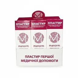 Набір пластирів Manorm на тканинній основі 19 х72 мм 15 упаковок по 10 шт