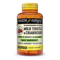 Натуральна добавка Mason Natural Milk Thistle/Cranberry Standardized Extract, 60 капсул