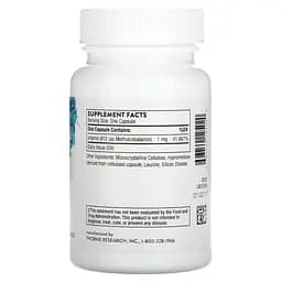 Метилкобаламін Thorne Methylcobalamin, 60 вегакапсул - мініатюра 2